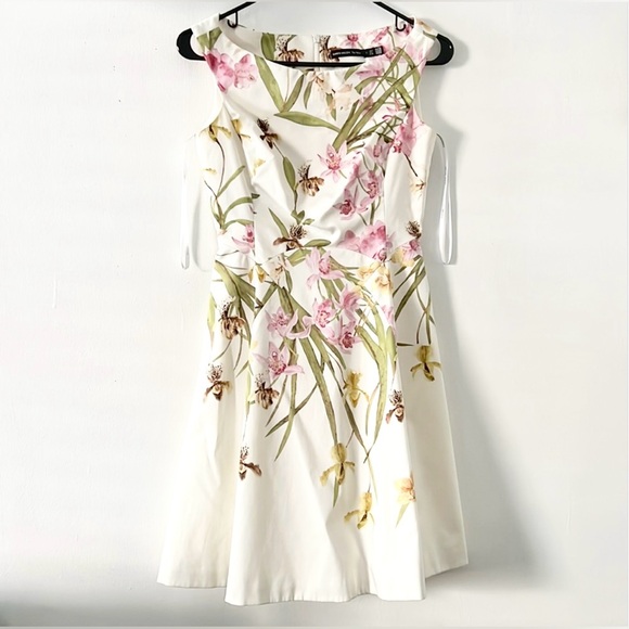 KAREN MILLEN The Atelier Flare Sundress Sleeveless Scoop Neck Midi - Petite - Picture 1 of 14